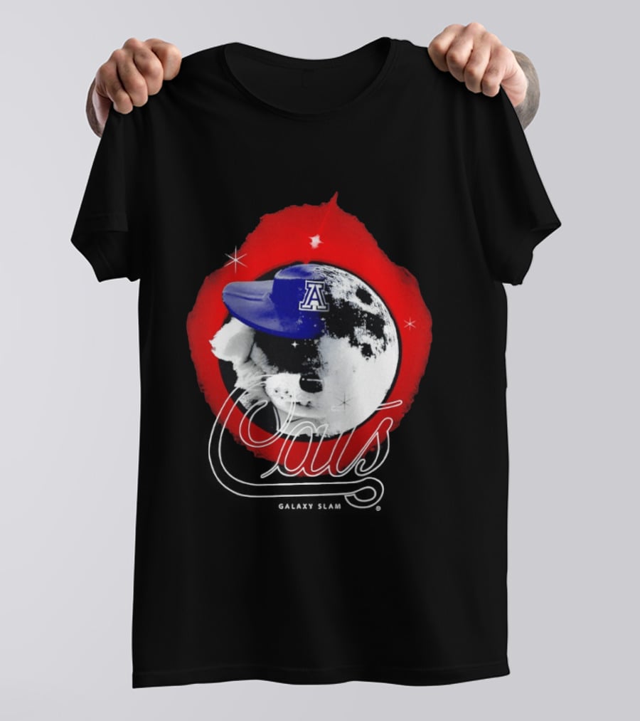 Arizona Wildcats SLAM Galaxy Cats Half Wilbur Half Moon T-Shirt