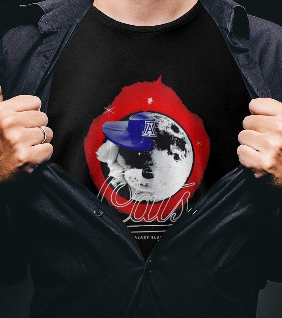 Arizona Wildcats SLAM Galaxy Cats Half Wilbur Half Moon T-Shirt