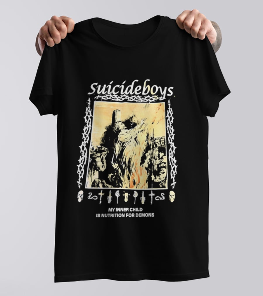 Suicideboys My Inner Child Is Nutrition For Demons Tarot Skeletons T-Shirt