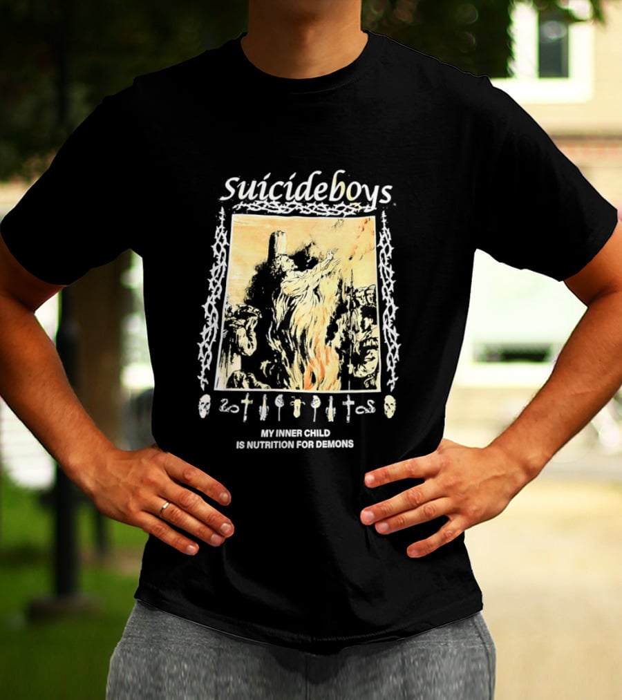 Suicideboys My Inner Child Is Nutrition For Demons Tarot Skeletons T-Shirt