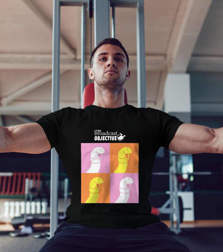 The Broadcast Objective Colorful Cartoon Faces Pop T-Shirt