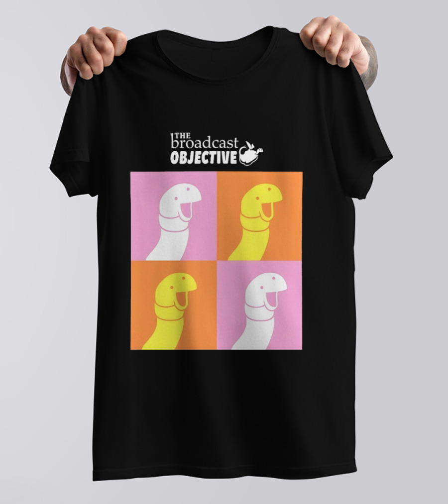 The Broadcast Objective Colorful Cartoon Faces Pop T-Shirt