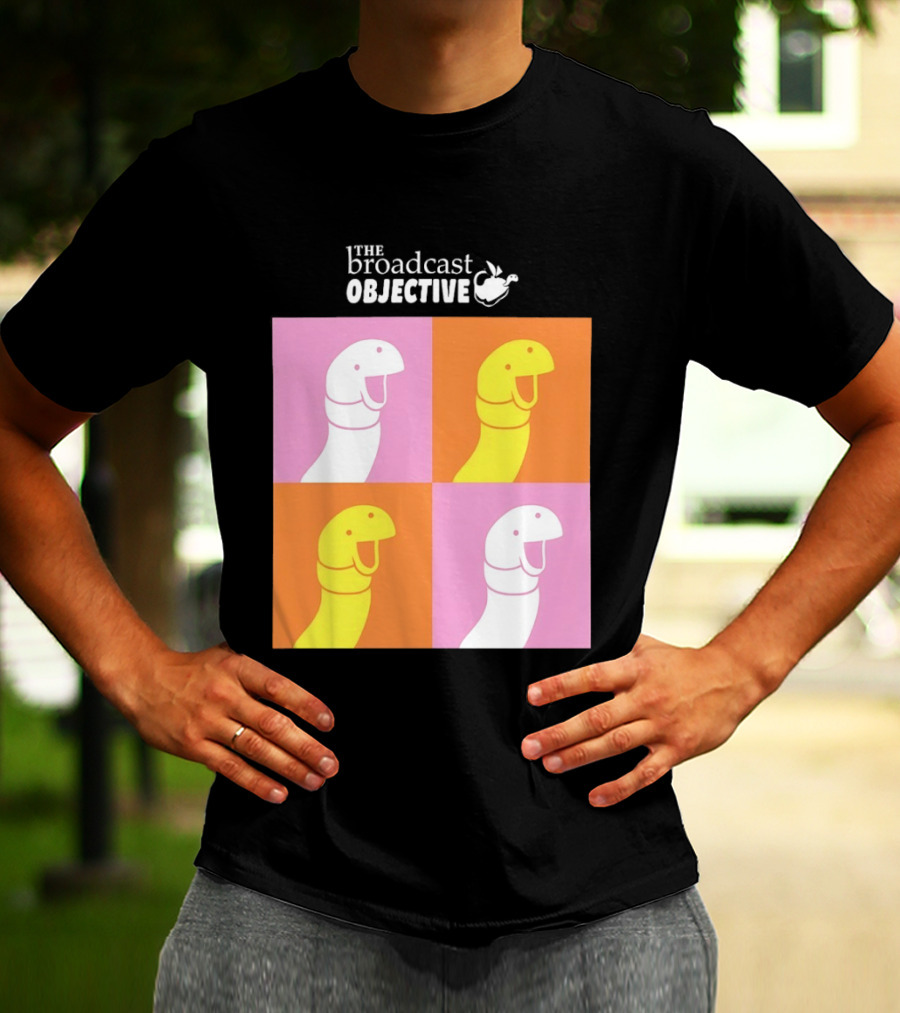 The Broadcast Objective Colorful Cartoon Faces Pop T-Shirt