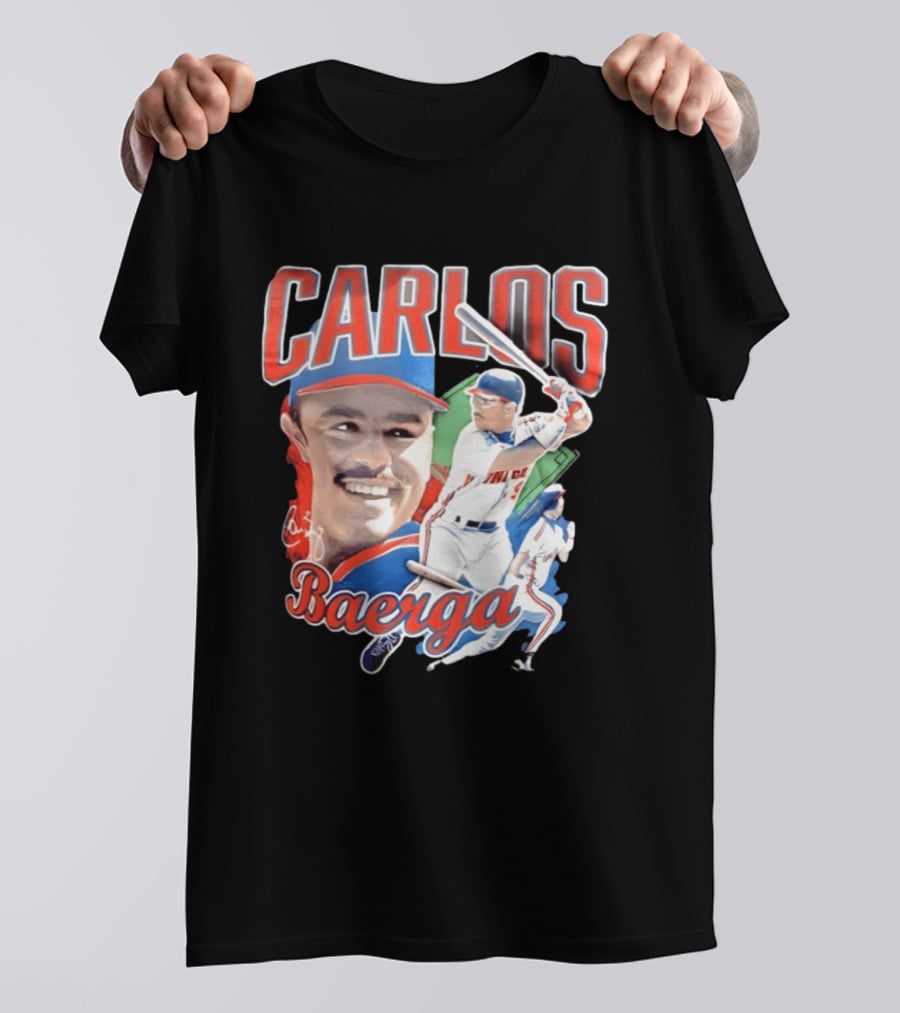 Carlos Baerga Cleveland Indians Baseball Player Print T-Shirt
