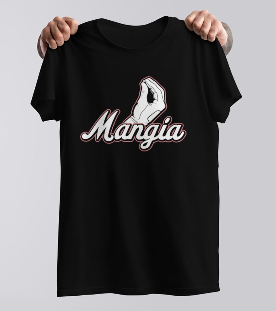 Mangia Italian Hand Gesture Classic Baseball T-Shirt