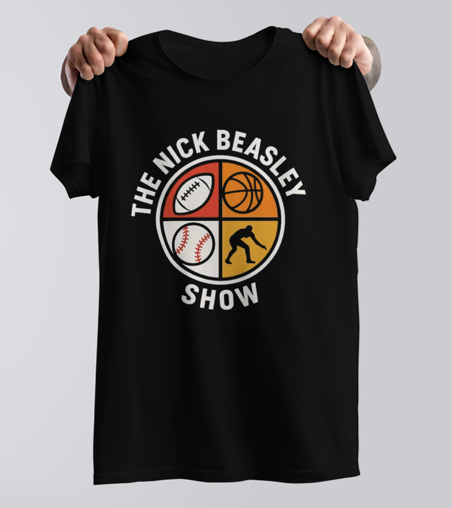 Baseball Football Basketball Softball Sports Icon The Nick Beasley Show T-Shirt