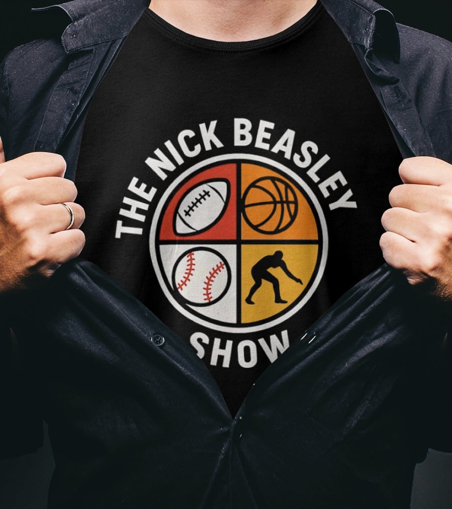 Baseball Football Basketball Softball Sports Icon The Nick Beasley Show T-Shirt