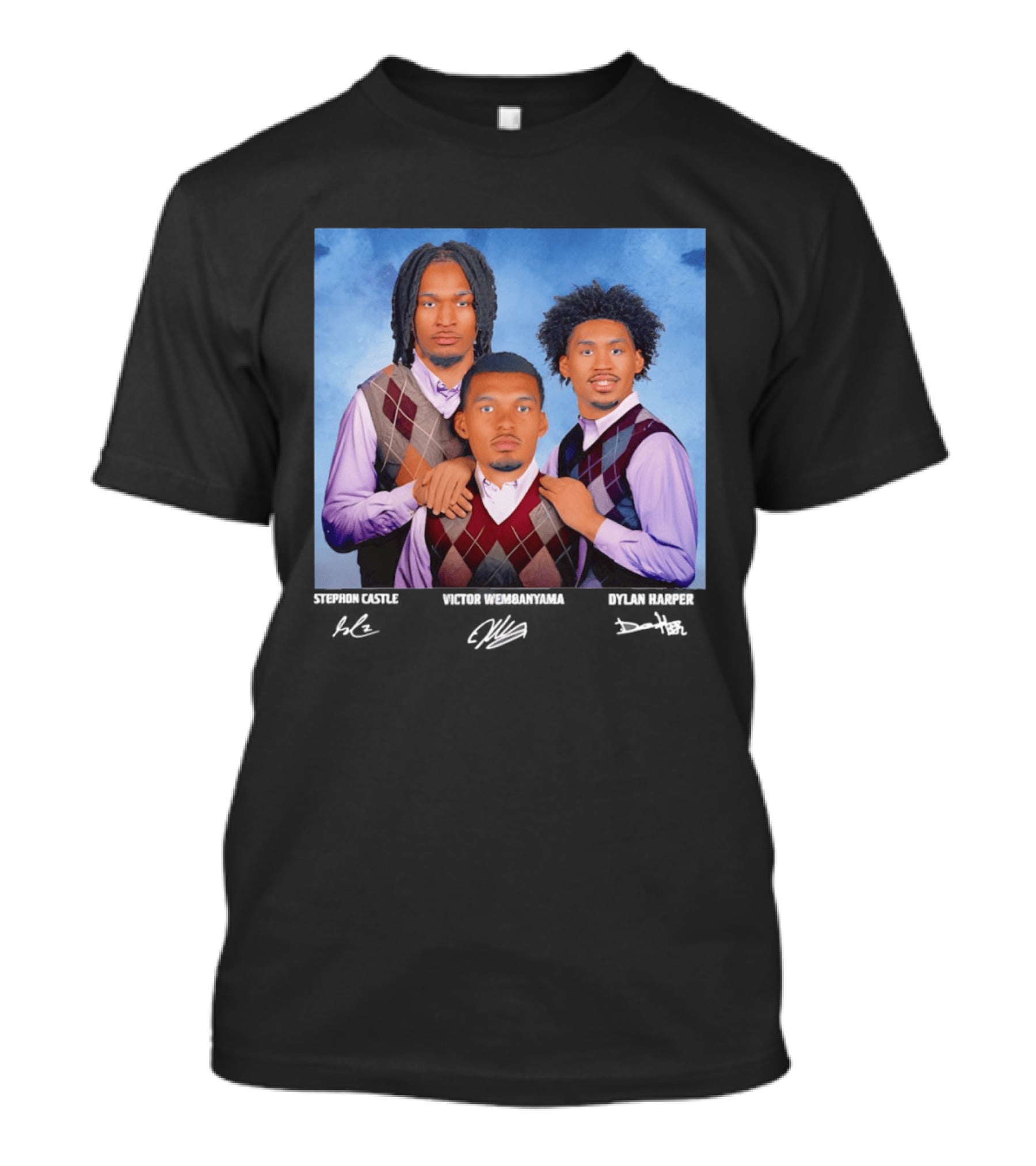 Victor Wembanyama Dylan Harper Stephon Castle Step Brothers San Antonio Spurs Signatures T-Shirt