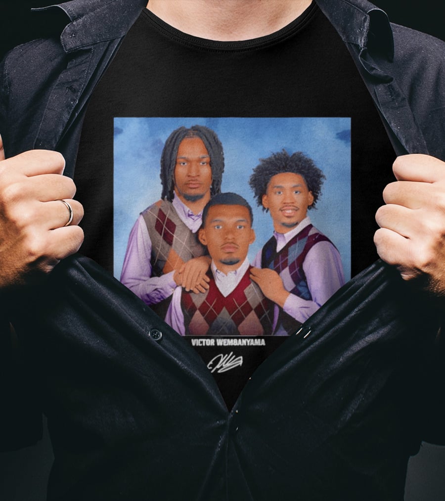 Victor Wembanyama Dylan Harper Stephon Castle Step Brothers San Antonio Spurs Signatures T-Shirt