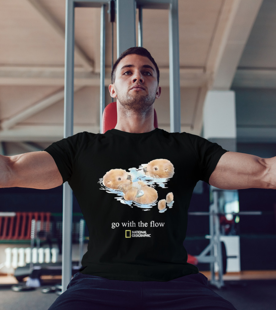 Go With The Flow Otters National Geographic T-Shirt