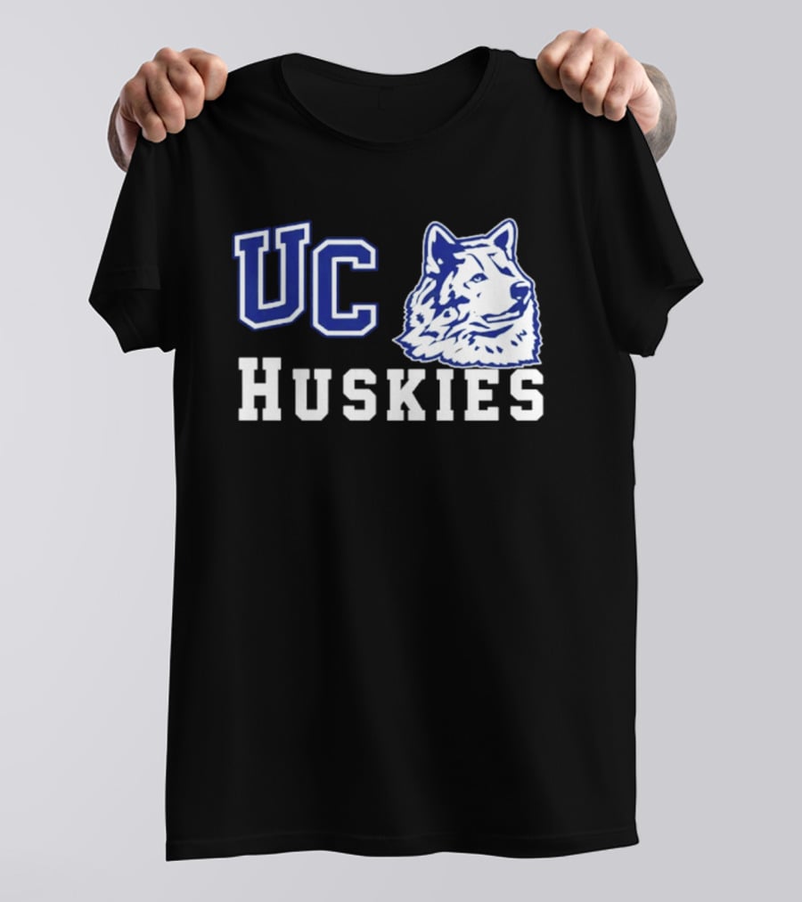 UC Huskies Wolf Head T-Shirt