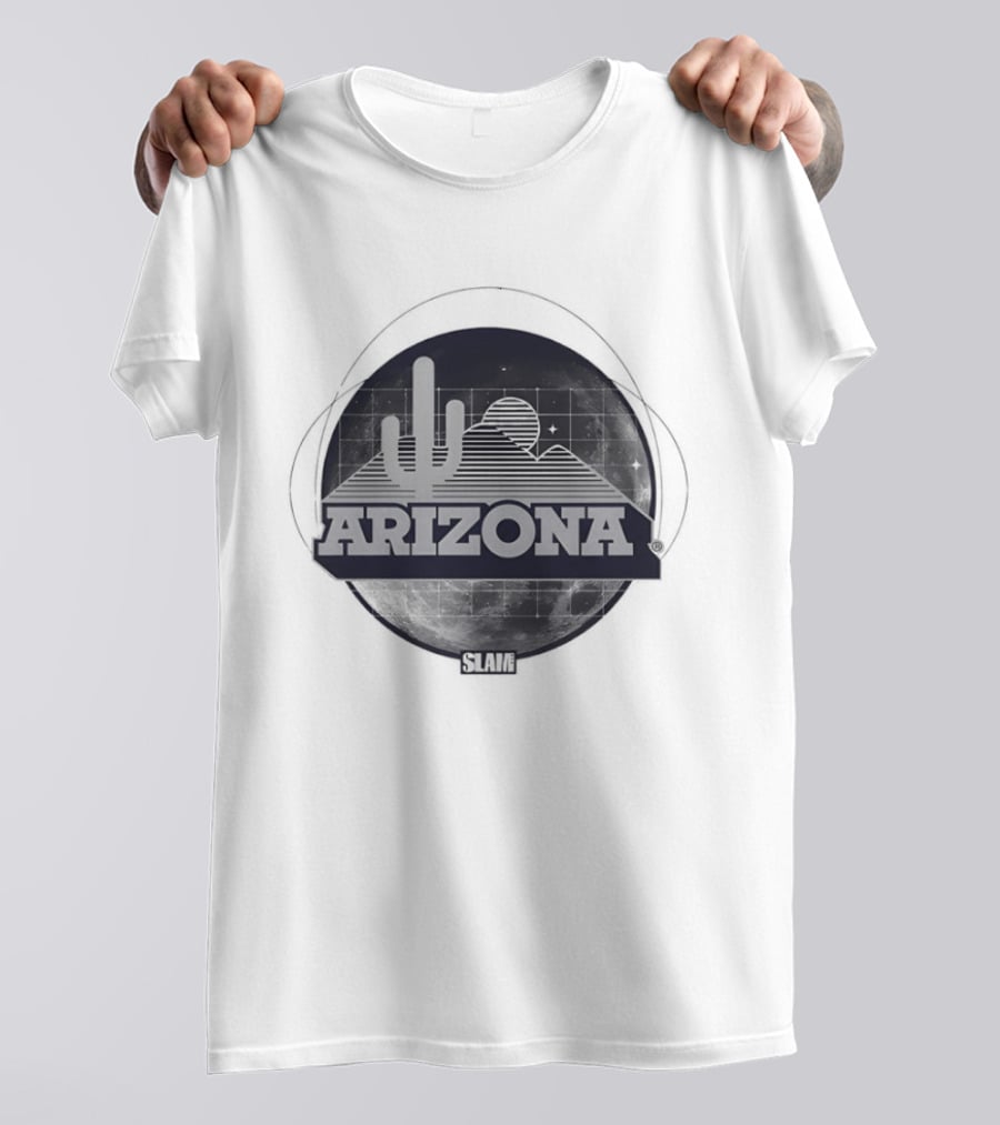 Arizona Wildcats Cactus Pyramid Sunset SLAM Magazine Basketball Fan T-Shirt