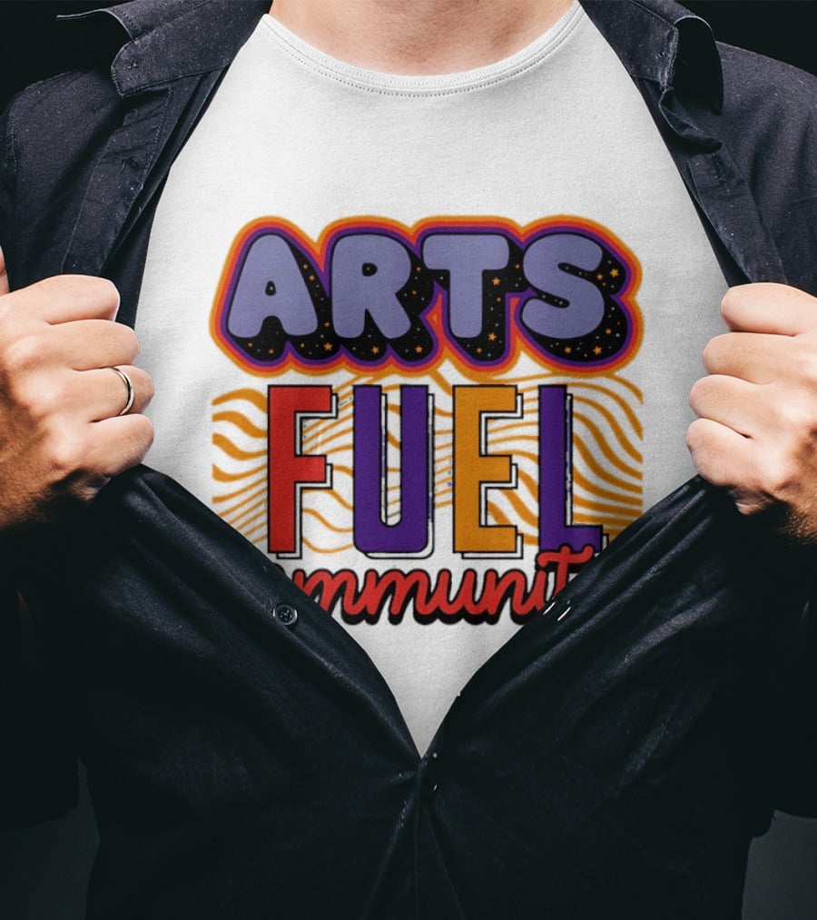 Arts Fuel Community Artswave Bold Colorful T-Shirt