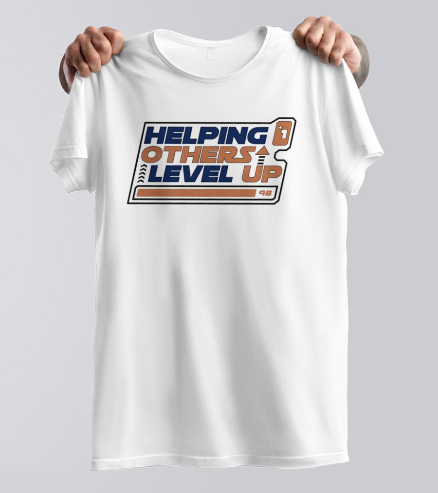 Helping Others Level Up Gaming Inspired Design With Arrow And Plus One T-Shirt