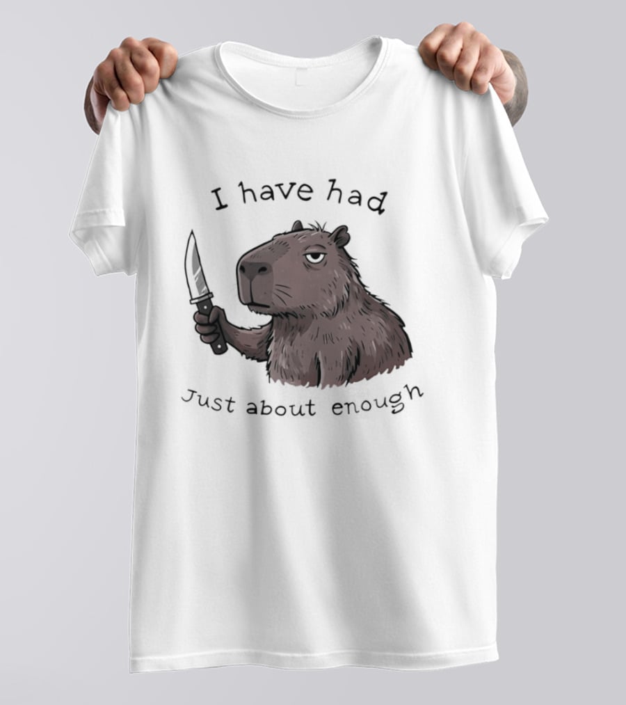 I Have Had Just About Enough Capybara With Pencil T-Shirt