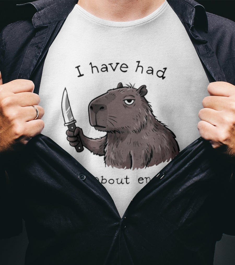 I Have Had Just About Enough Capybara With Pencil T-Shirt