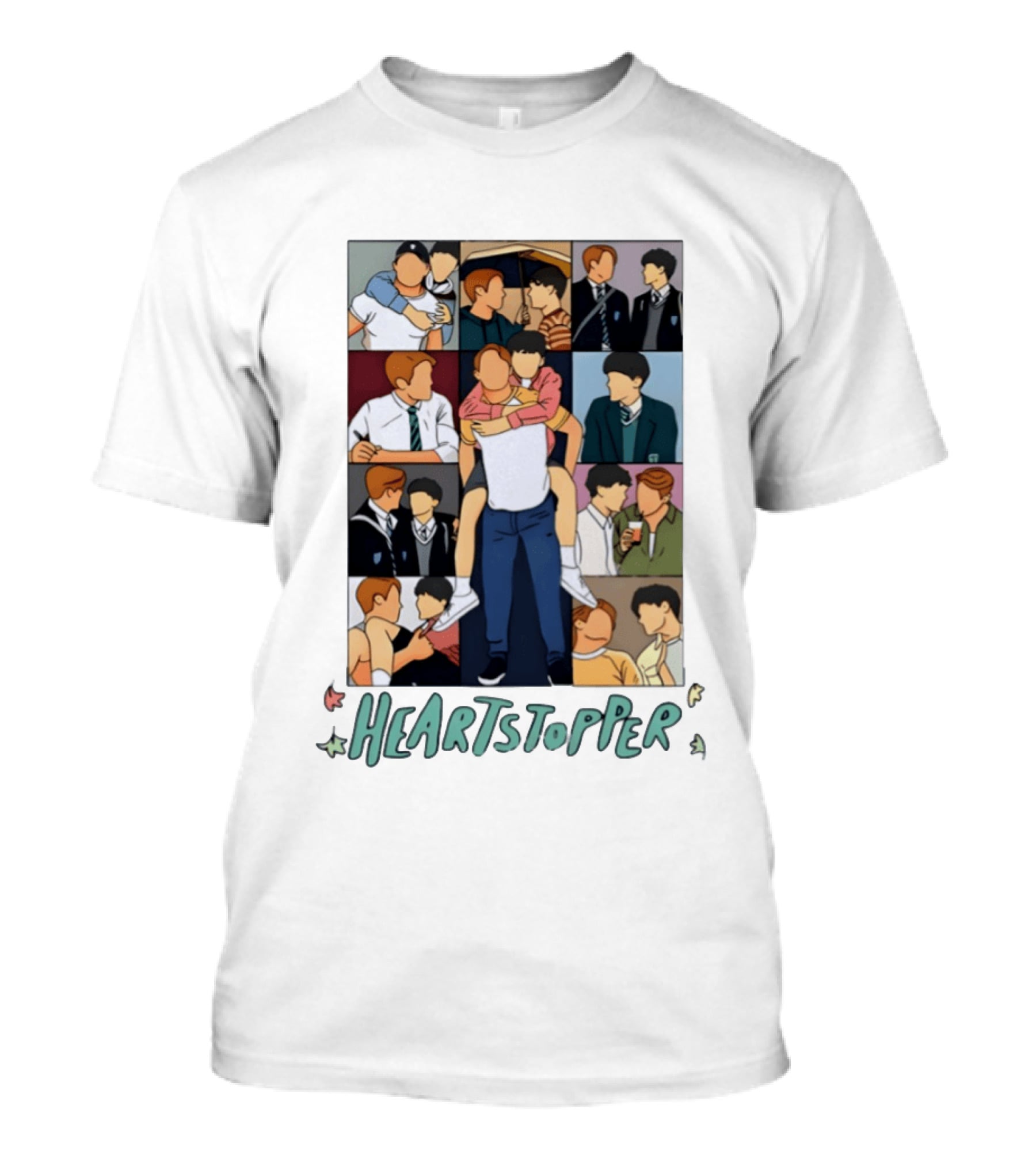 Heartstopper Nick And Charlie Comic Art Eras Tour T-Shirt