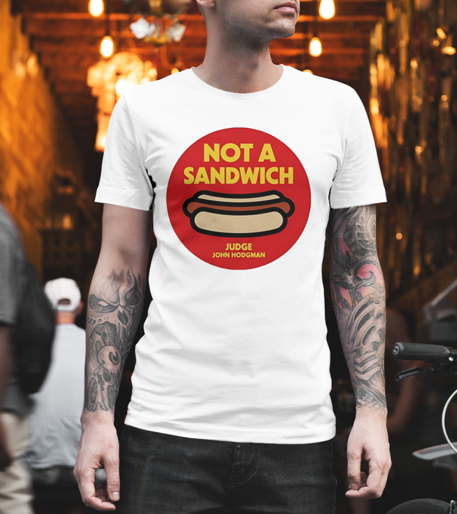 Not A Sandwich Judge John Hodgman Hot Dog Debate Red T-Shirt
