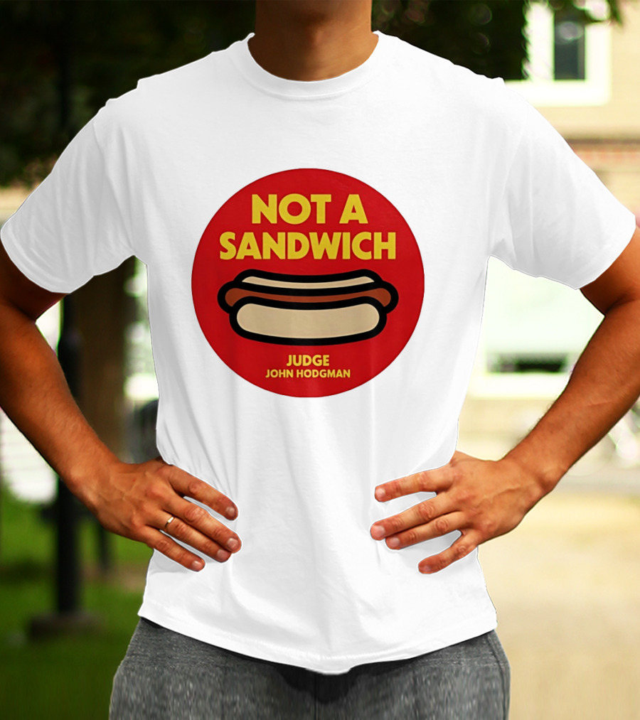 Not A Sandwich Judge John Hodgman Hot Dog Debate Red T-Shirt