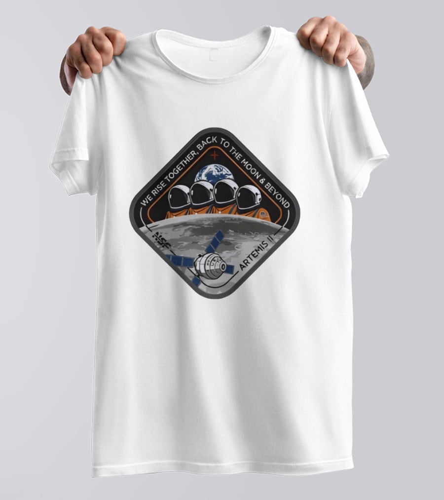 Reid Wiseman Victor Glover Christina Koch NASA Jeremy Hansen Artemis II We Rise Together Back To The Moon And Beyond T-Shirt