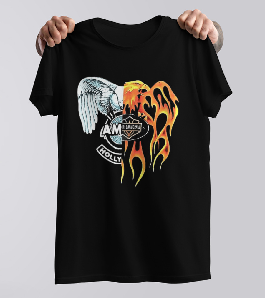 AMIRI Hollywood Spliced Eagle Fire Wing T-Shirt
