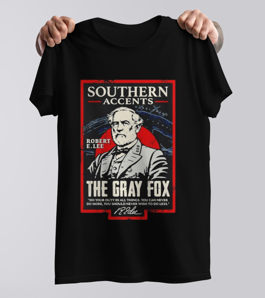 Southern Accents Robert E Lee The Gray Fox Historical T-Shirt