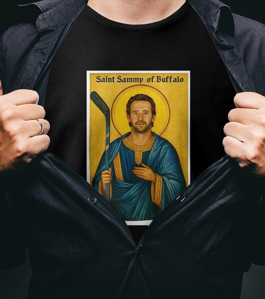 Saint Sammy Of Buffalo Hockey Player Icon NHL Buffalo Sabres T-Shirt