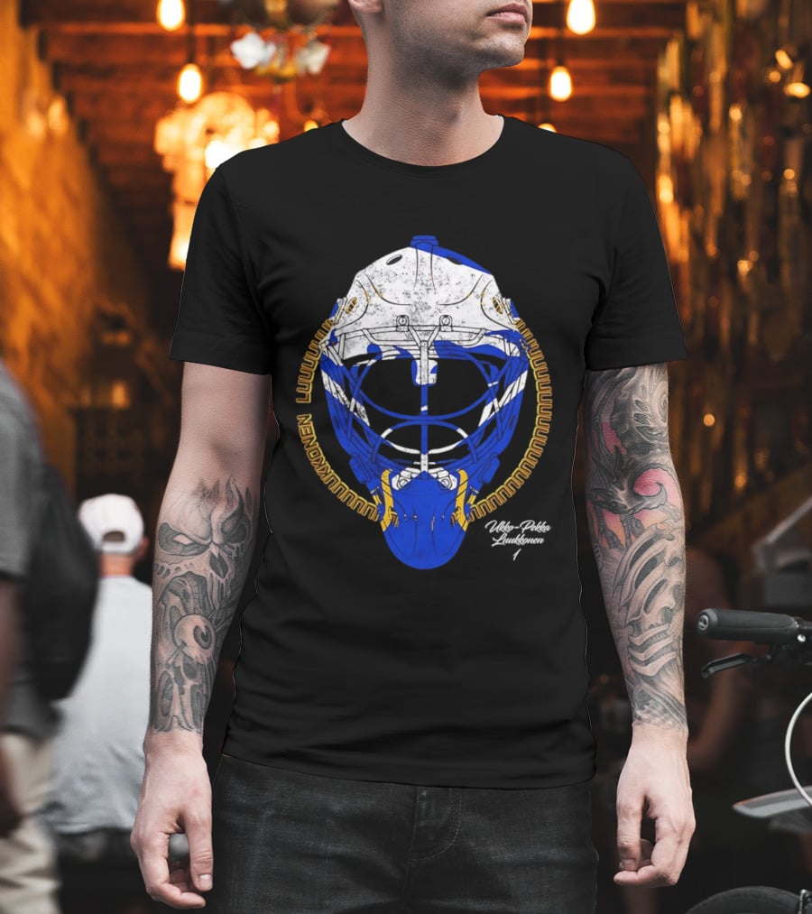 Buffalo Sabres Ukko Pekka Luukkonen Hockey Helmet NHL 2026 T-Shirt