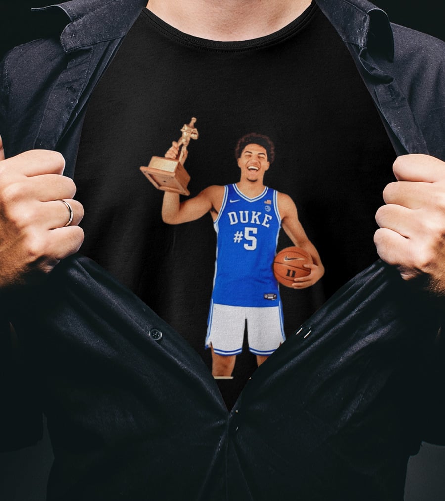 Duke Basketball #5 Cameron Boozer Naismith Men's College Player Of The Year 2026 T-Shirt