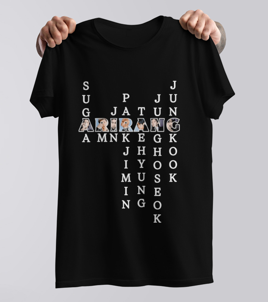 Suga Rm Jin Park Jimin Taehyung Jung Hoseok Jungkook Arirang BTS Band T-Shirt