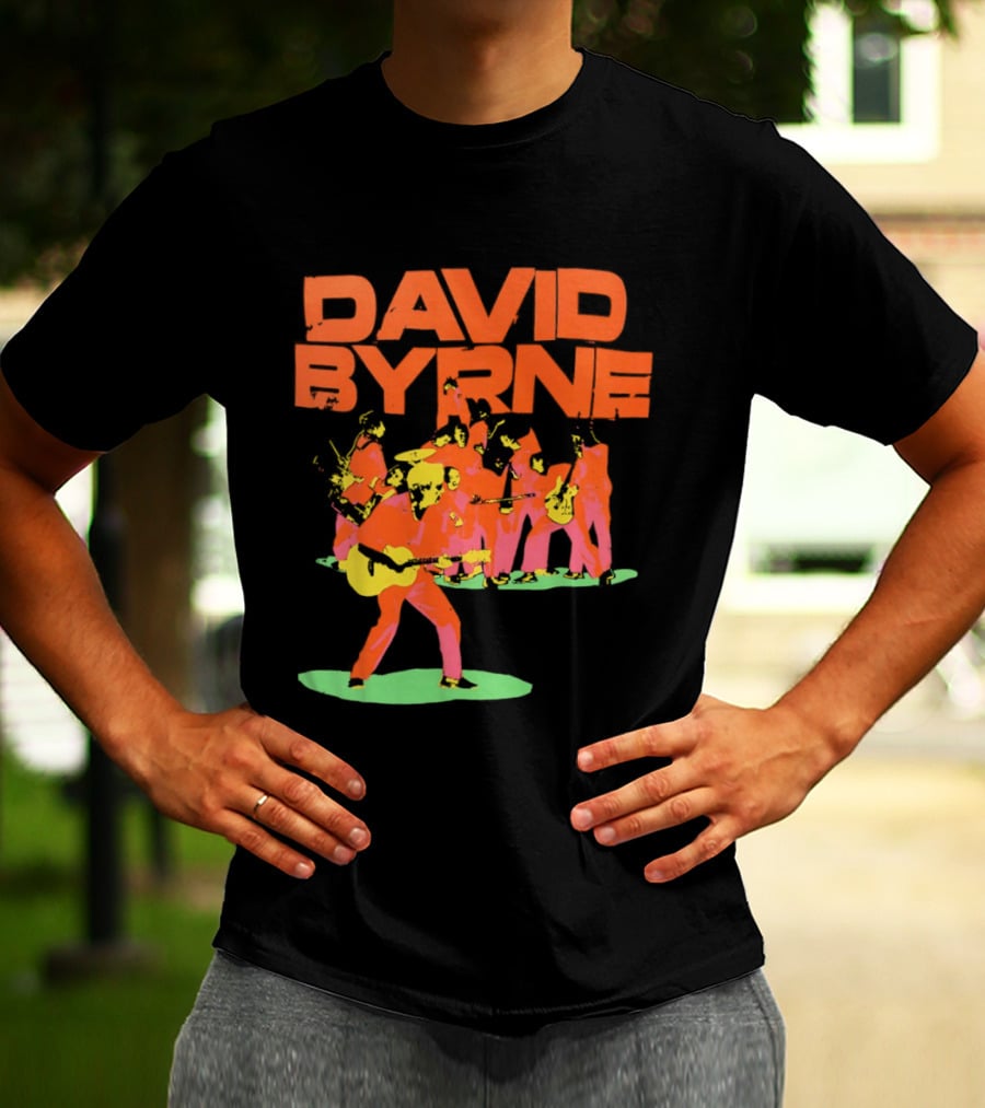 David Byrne Colorful Psychedelic Performance T-Shirt