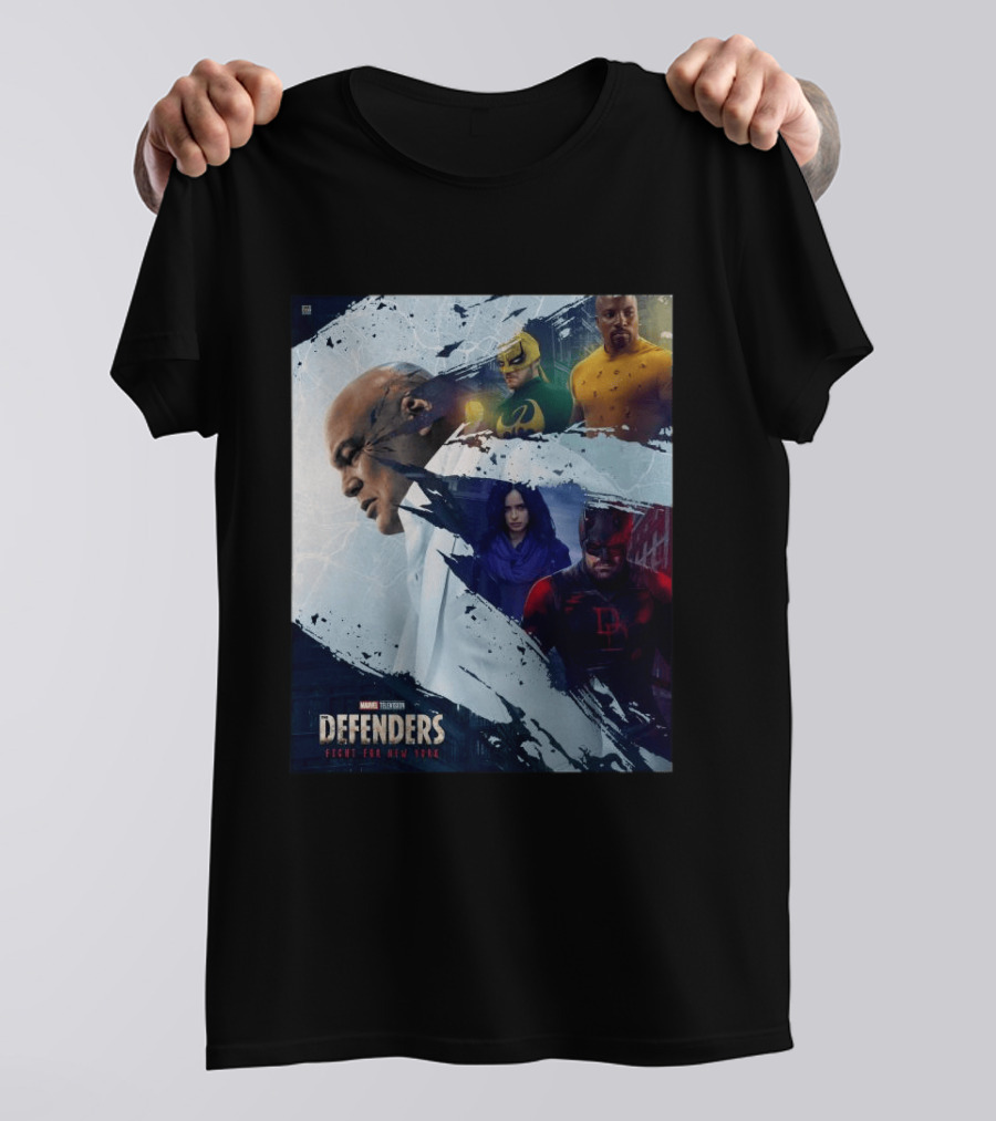 Marvel Television Defenders Fight For New York Heroes Assemble T-Shirt