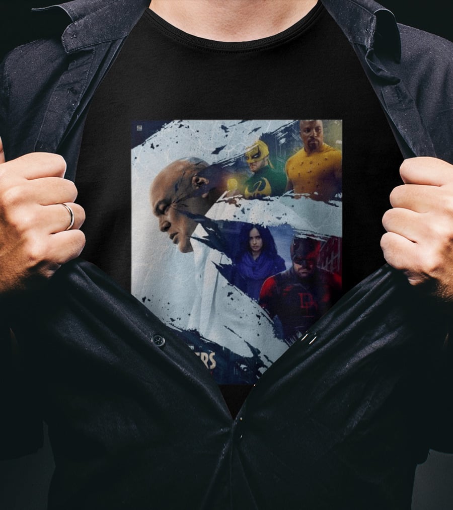 Marvel Television Defenders Fight For New York Heroes Assemble T-Shirt