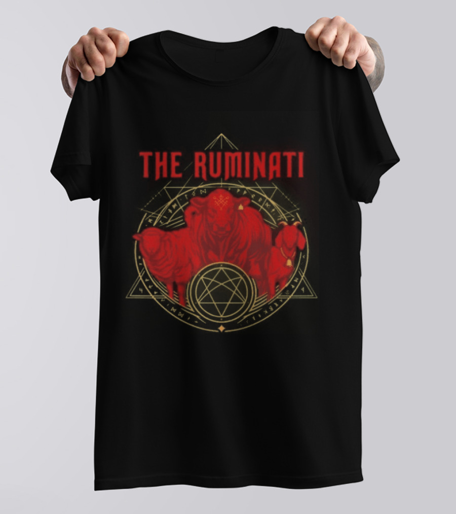 The Ruminati Illuminati Inspired Red Bull Sheep T-Shirt