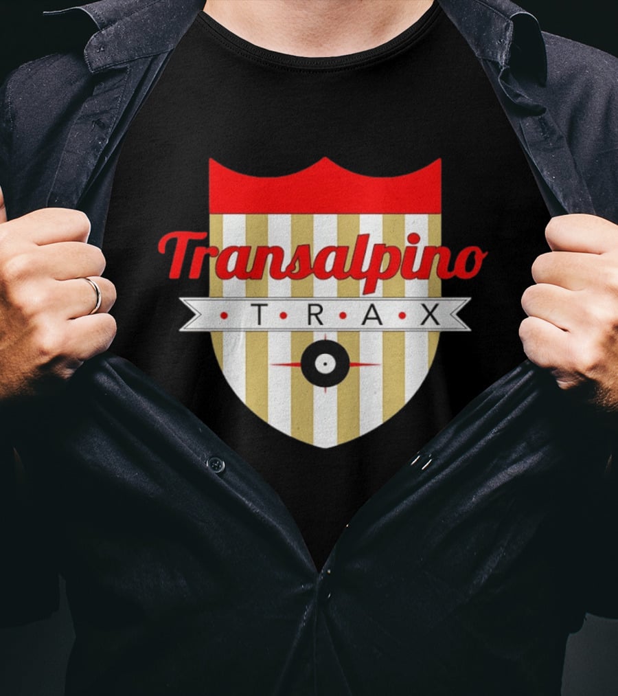 Transalpino Trax Shield Stripes And Record T-Shirt