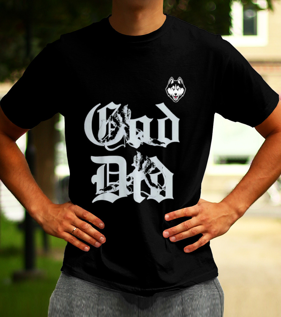 UConn Huskies 2026 God Did Huskies Head T-Shirt