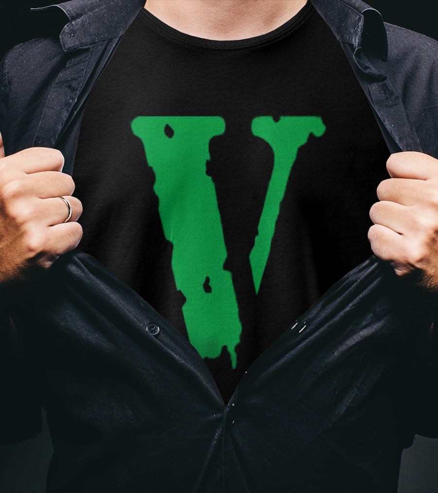 Vlone Friends Dripping Green V T-Shirt