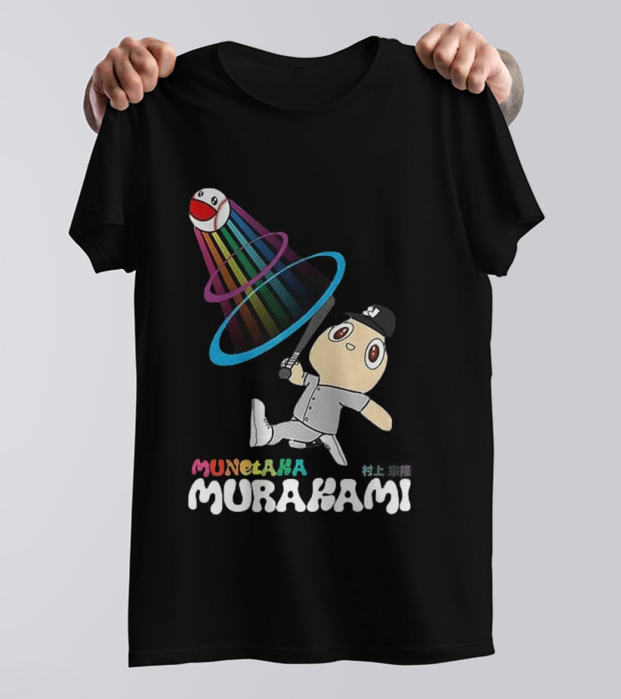 Munetaka Murakami Rainbow Baseball Character Swing T-Shirt