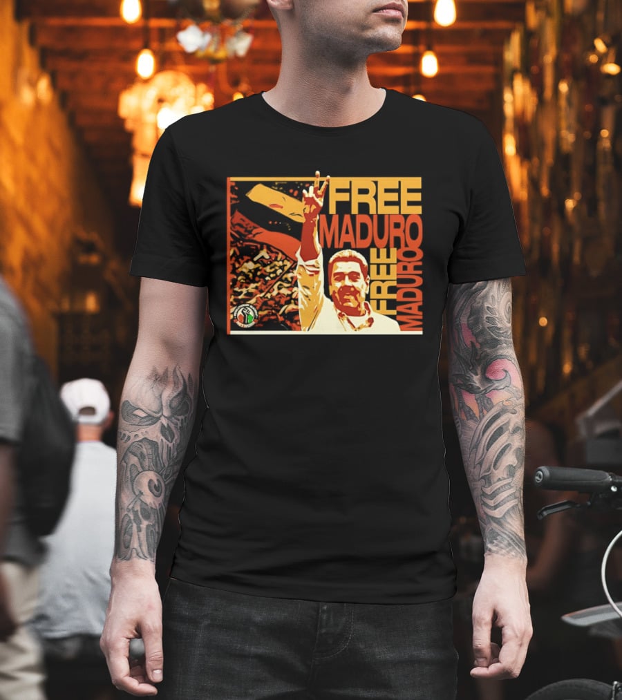 FREE MADURO Nicolas Maduro Peace Sign Protest T-Shirt