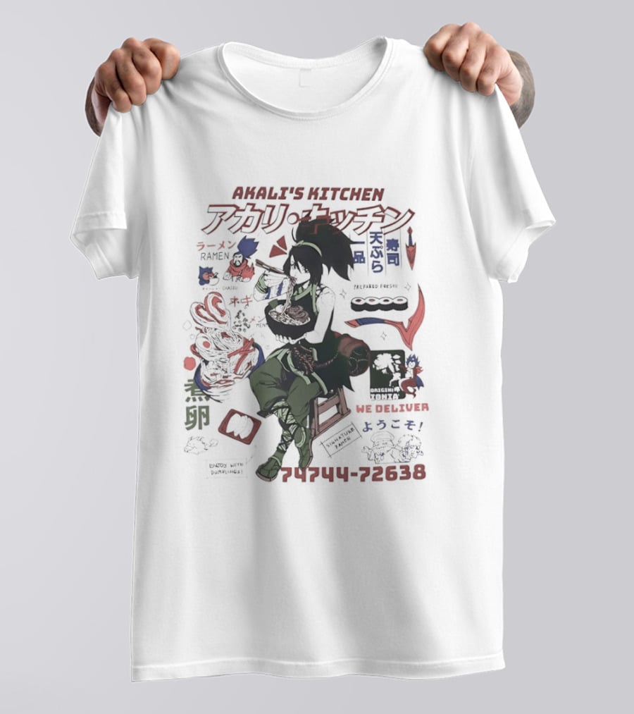 Akali's Kitchen Ramen Delivery Anime Noodle T-Shirt