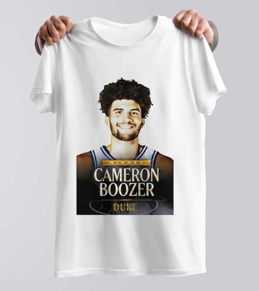 Winner Cameron Boozer Duke Basketball 2026 Naismith Men's College Player Of The Year T-Shirt