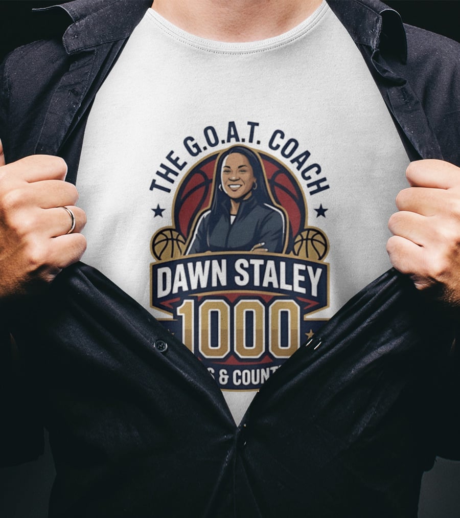 The G.O.A.T. Coach Dawn Staley 1000 Wins & Counting T-Shirt