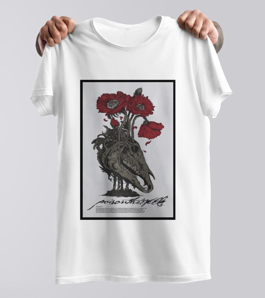 Poison The Well US 2026 Shows Skull Poppies T-Shirt