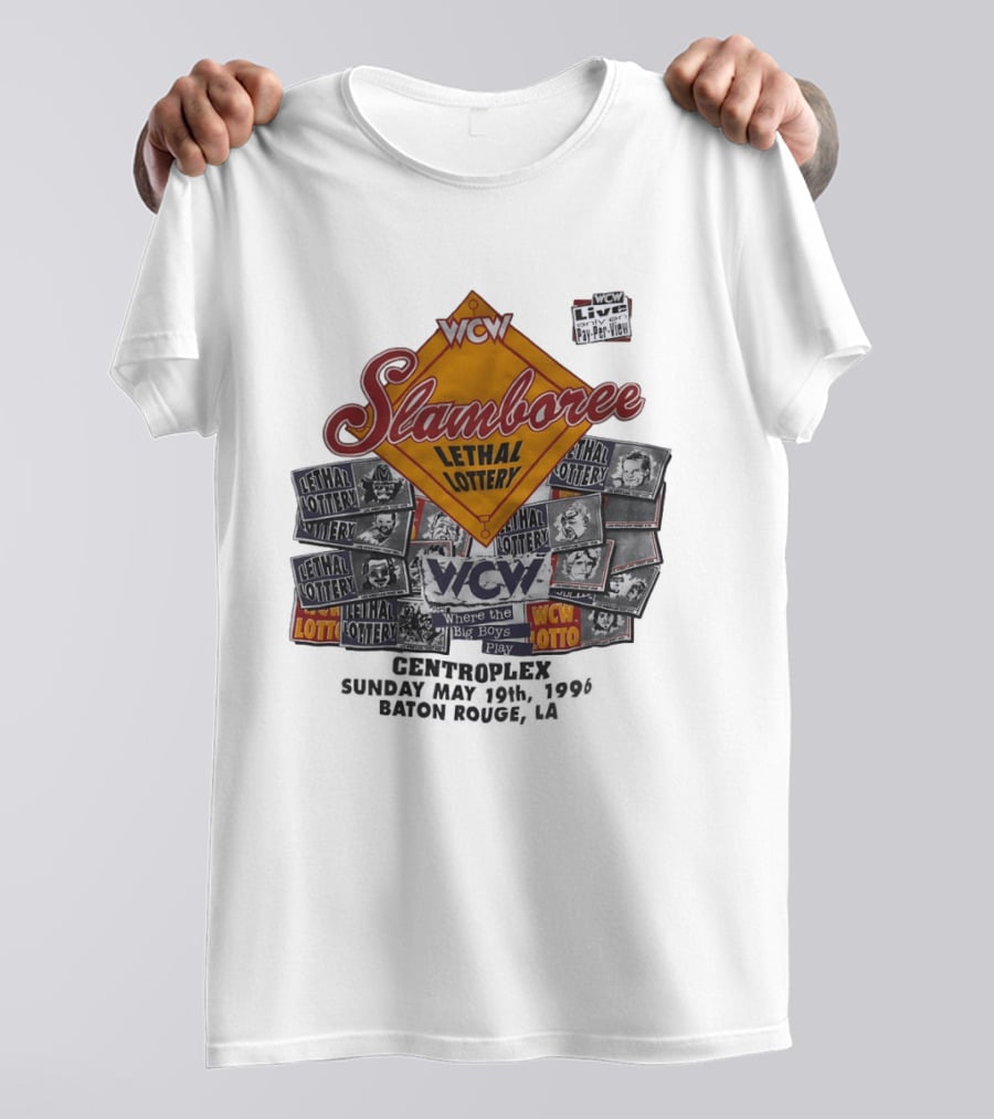 WCW Slamboree 1996 Lethal Lottery Where The Big Boys Play T-Shirt