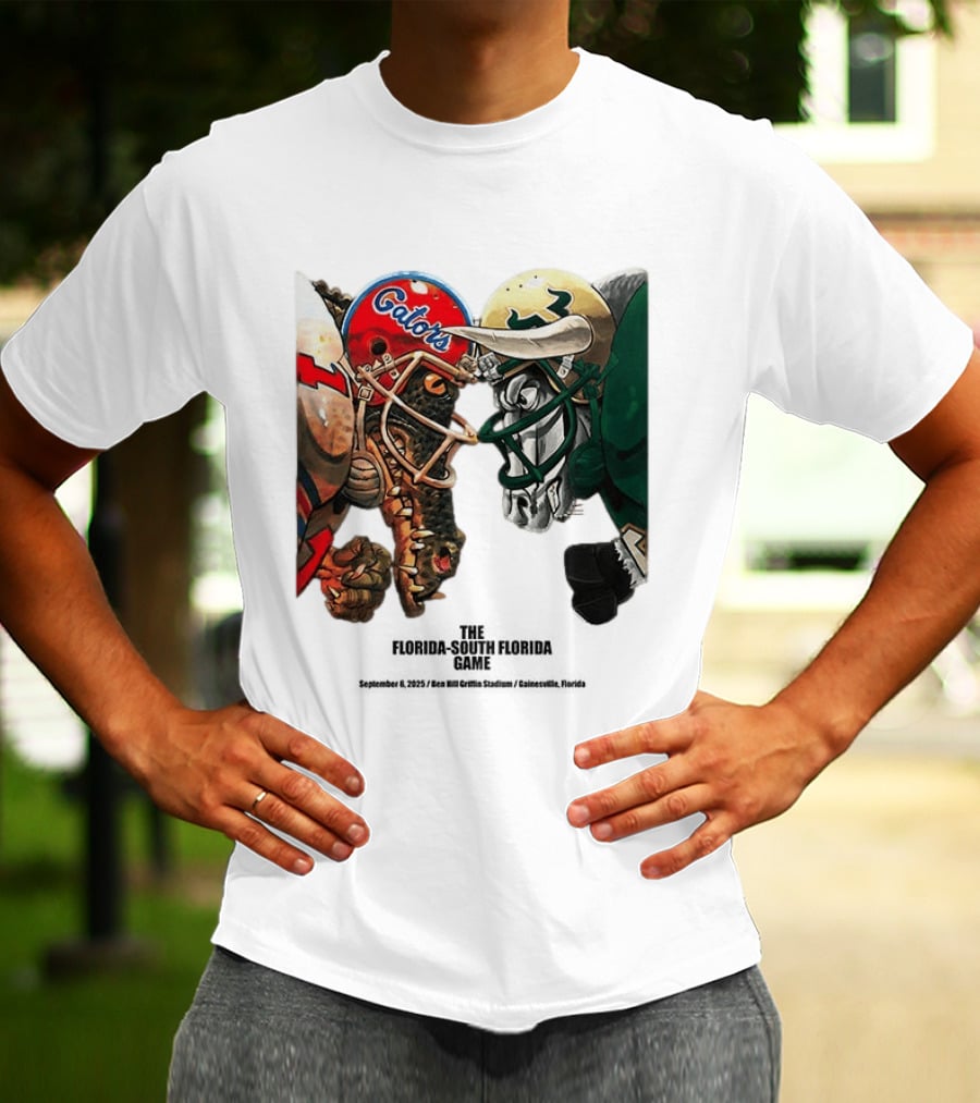 Florida Gators Vs South Florida Bulls Rivalry Helmets Showdown T-Shirt