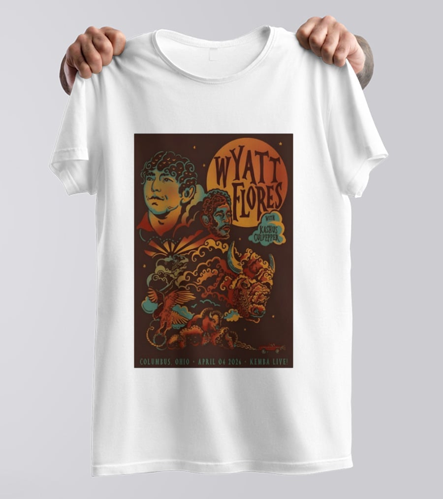 Wyatt Flores With Kashus Culpepper Columbus Ohio April 4 2026 Kemba Live Event T-Shirt