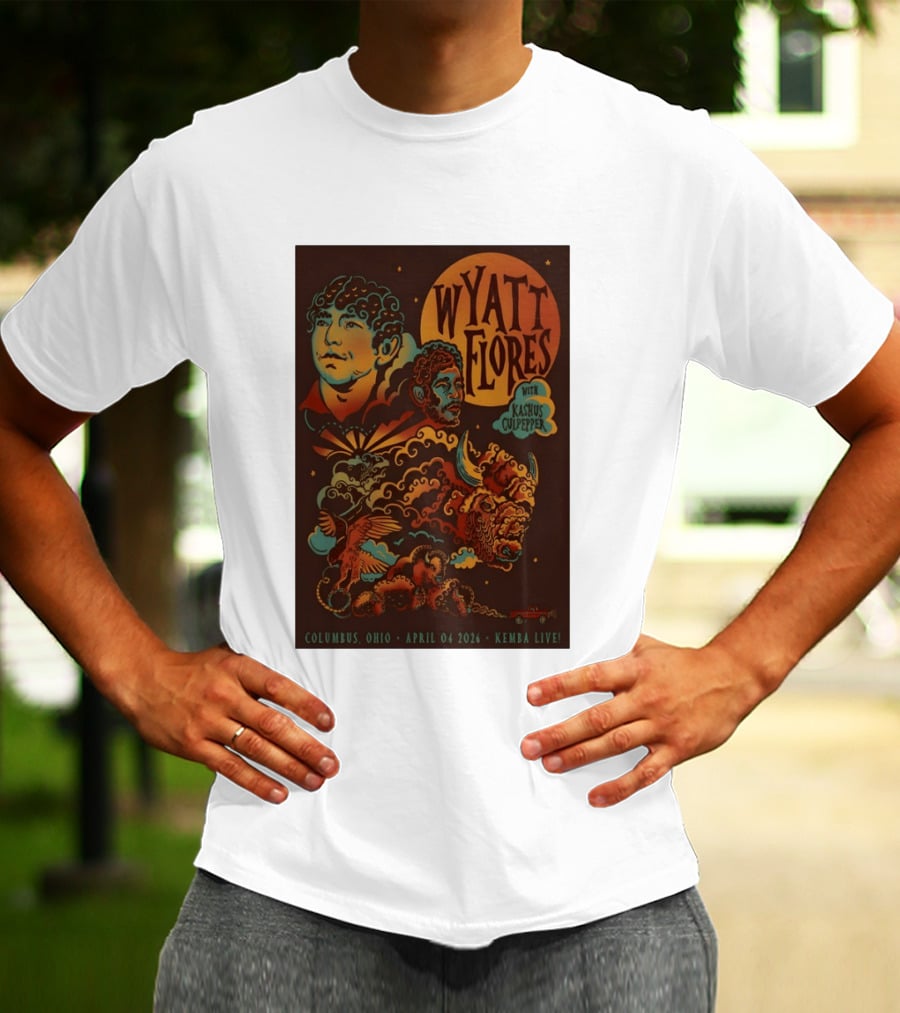 Wyatt Flores With Kashus Culpepper Columbus Ohio April 4 2026 Kemba Live Event T-Shirt