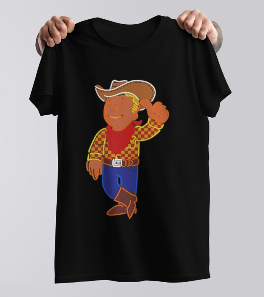 Fallout New Vegas Vault Boy Cowboy Woody T-Shirt