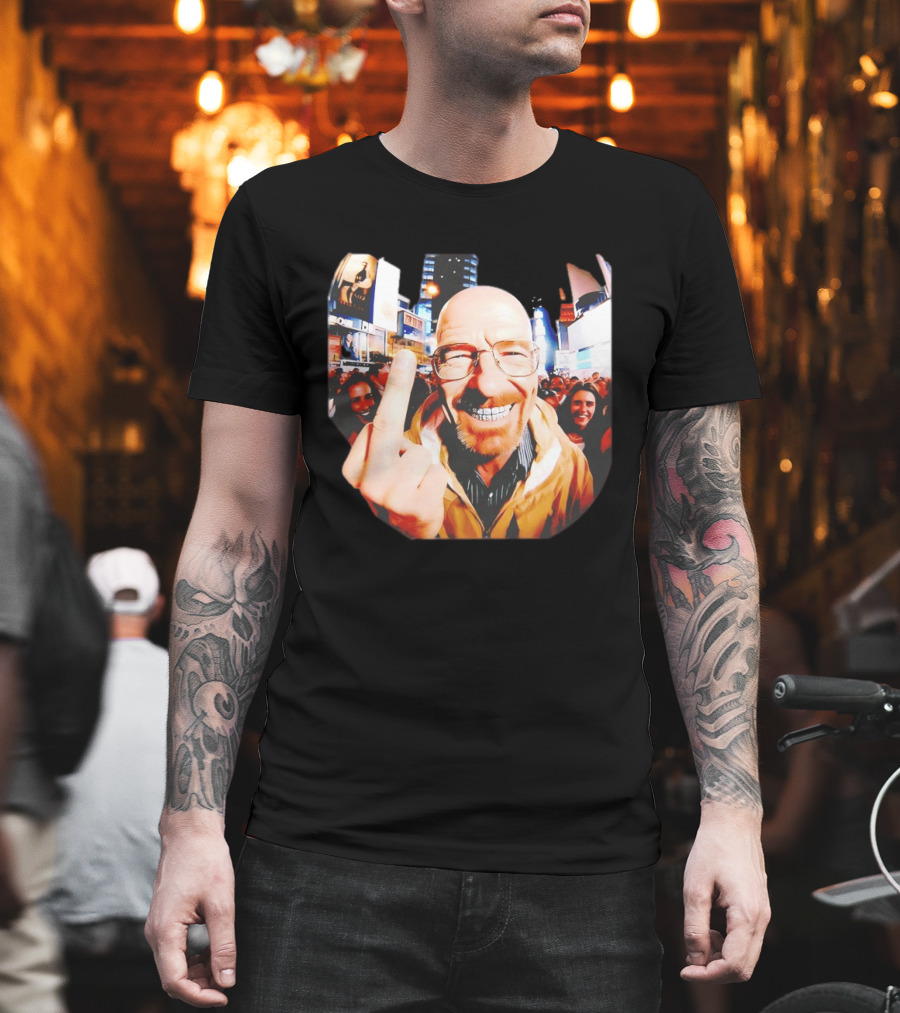 Breaking Bad Walter White Iconic Gesture In Urban Setting T-Shirt