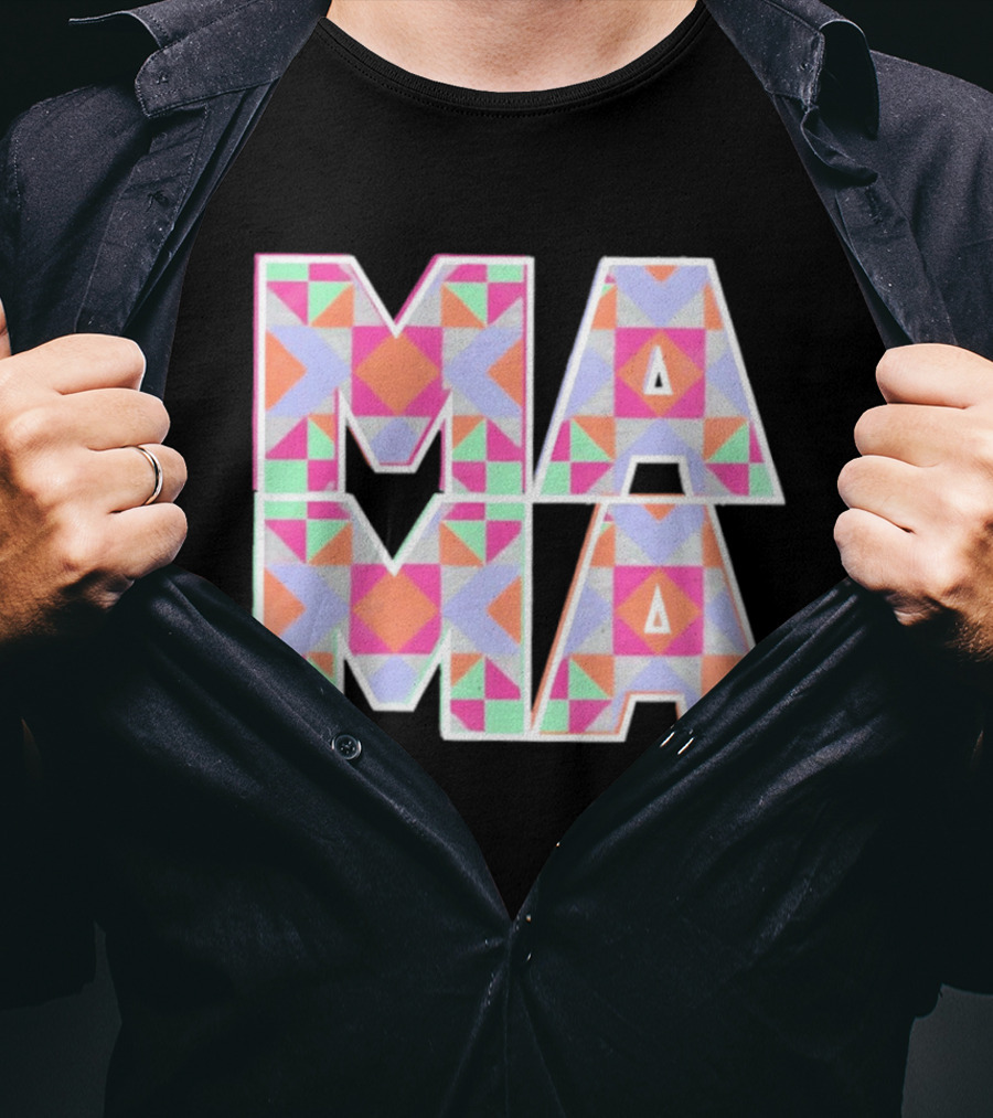 Mama Quilt Geometric T-Shirt